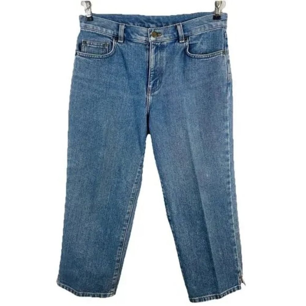 🍒 VTG Lauren Jeans Co Size 6 High Rise‎ Waist Capris Crop Denim Mom Y2K Women’s